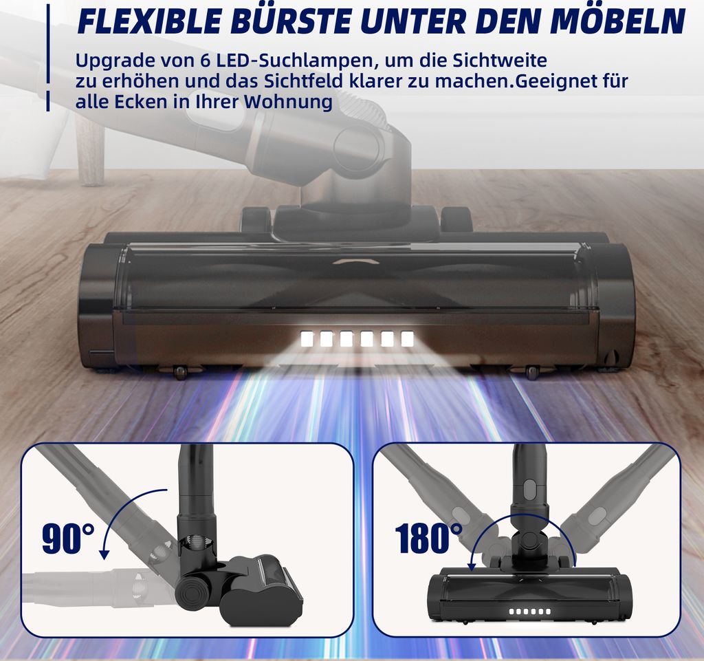 Aiibot 45000Pa Akku Staubsauger Bis zu 50 Min Laufzeit,600W Produktbild 6