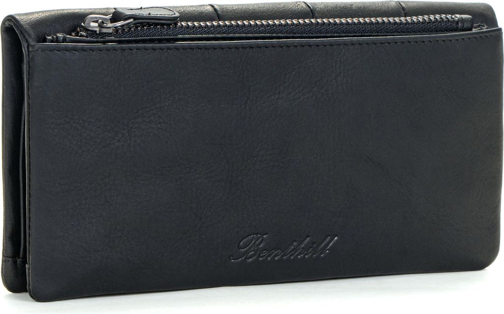Benthill Portemonnaie Damen Leder RFID | Geldbörse Frauen mit Kartenfächer & Münzfach | Weiche Vintage Clutch Slim Portmonee | Rindsleder Portmo...