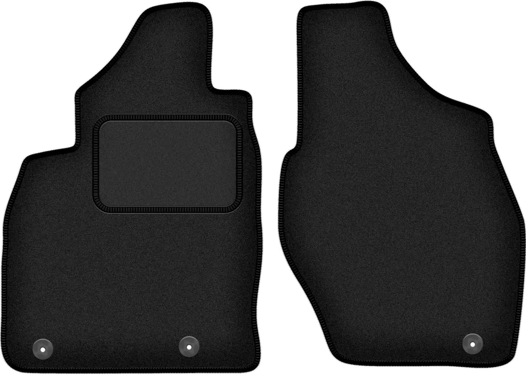 Wielganizator tappetini auto velours anteriori adatto per Mitsubishi Pajero Pinin (1999-2006, SUV) neri, set 2 pz, con fissaggi
