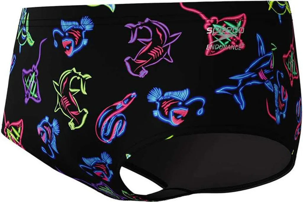 Maillot de Bain Slip Homme Speedo Imprimé Noir 13.5 cm Taille UK 34
