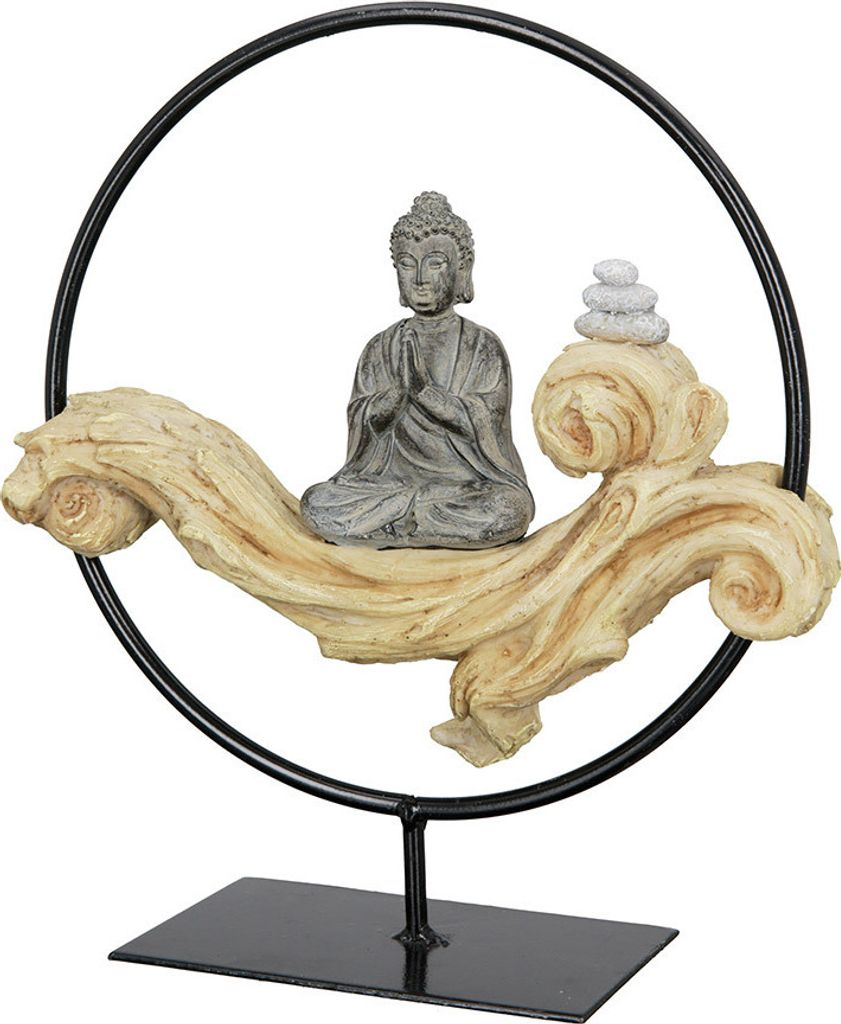 Gilde Poly Figur " Buddha " im Ring VE 2 37441