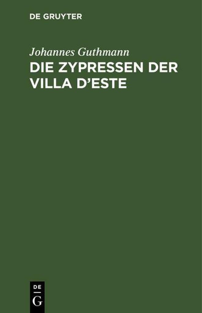 Die Zypressen der Villa d'Este