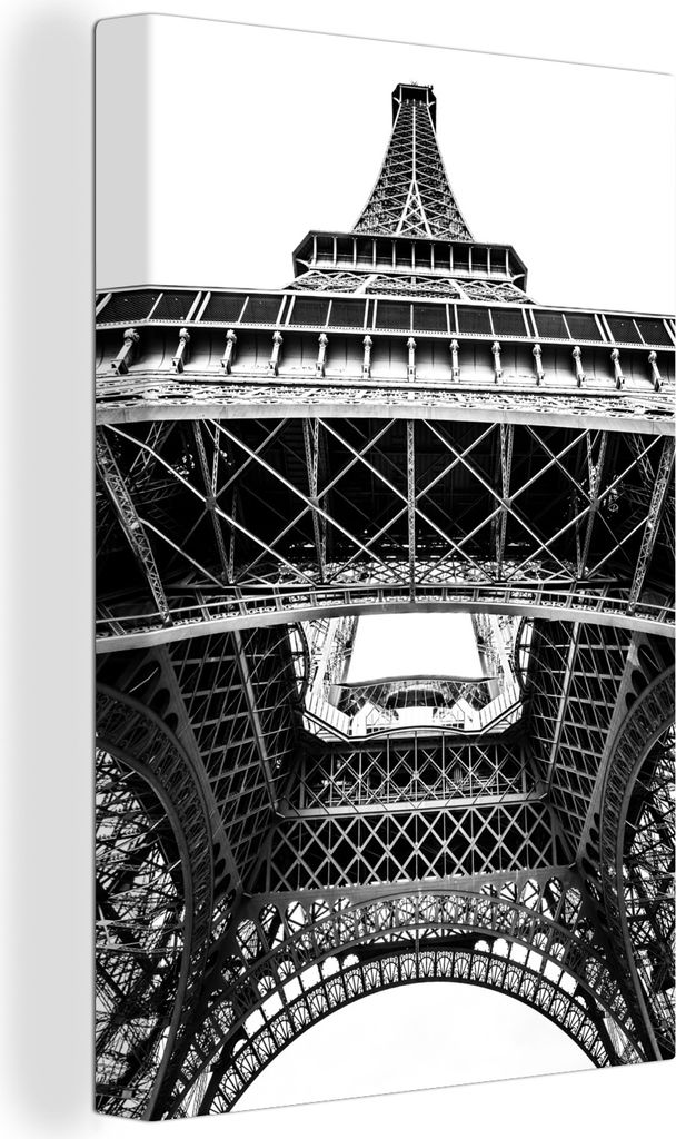 OneMillionCanvasses - Leinwandbilder - 90x140 cm, Unter dem Eiffelturm, Wandbilder Kunstdruck Wanddekoration - Wandschmucke - Schlafzimmer