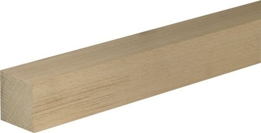 Quadratstab Buche roh 950 x 47 x 47 mm
