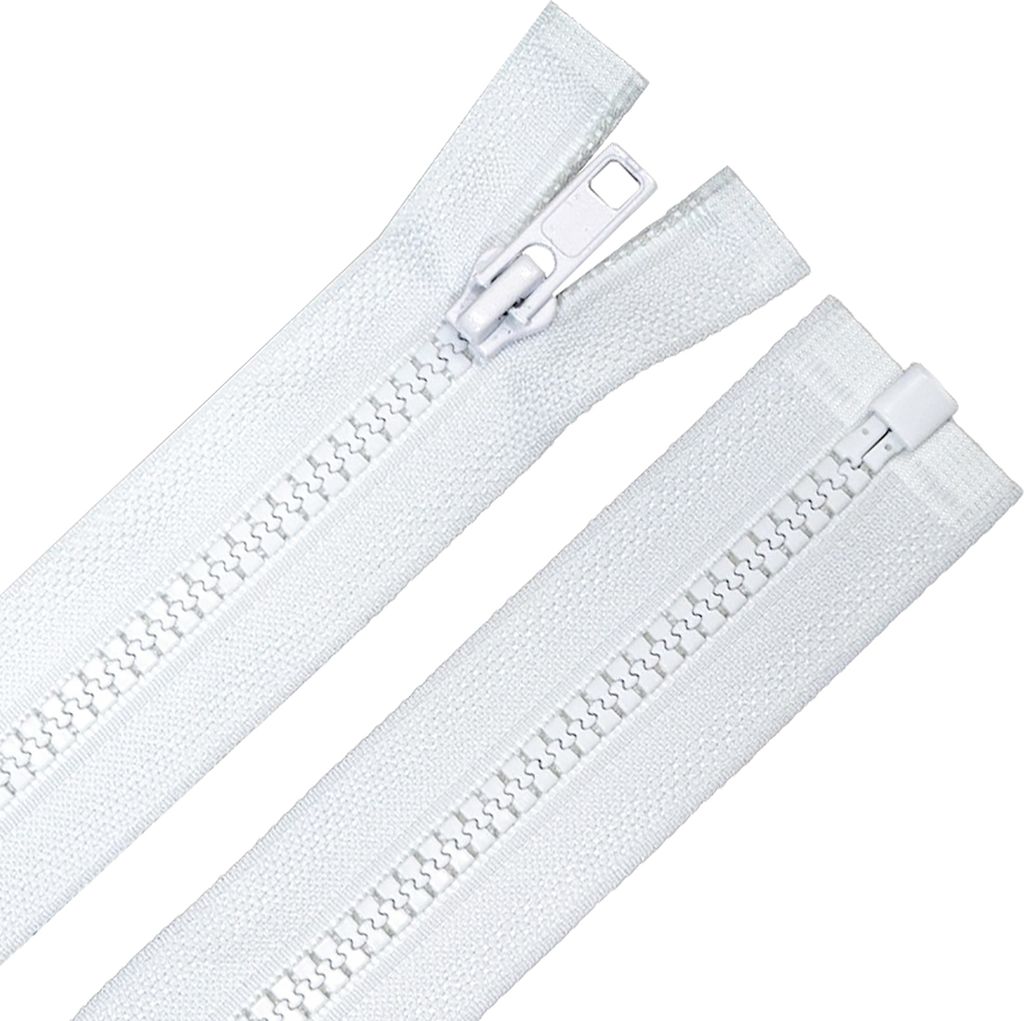 1 Reißverschluss Kunststoffprofil 5mm 100 cm teilbar Autolock f. Jacken Mäntel,weiß