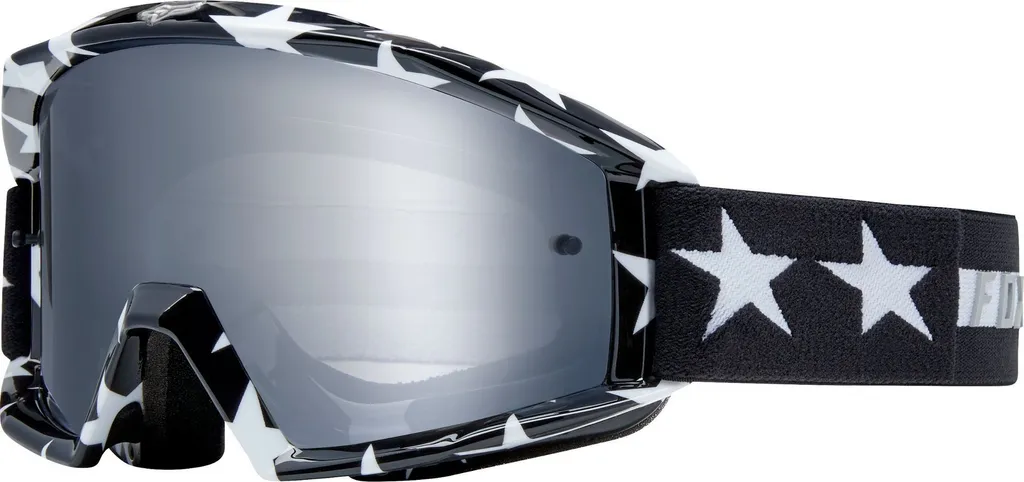 Masque FOX Main Stripe MX avec Vision Large - Écran Lexan Noir et Blanc