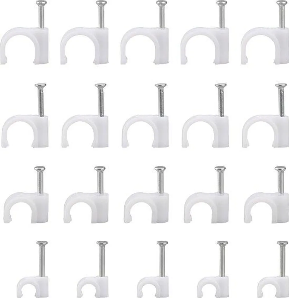 Serre-câbles à clous en acier 4-10 mm blanc haute résistance pour bureau