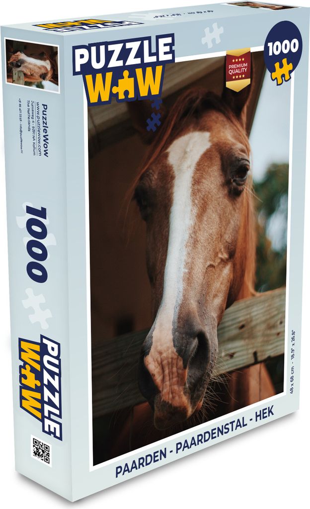 MuchoWow Puzzle 1000 Teile Pferde - Pferdestall - Zaun - Spielzeug - Alt und Jung - Spiele - Puzzeln