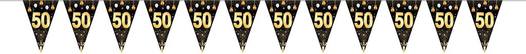 1 Set Geburtstagsbanner -Nummer Muster wiederverwendbares Papier Pennant Party Flags für Zuhause-Größen:50 Years Old