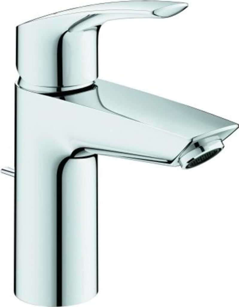 Grohe Eurosmart Einhand-Waschtischbatterie, S-Size, Ausladung 109mm, Hybrid-Zugstangen-Ablaufgarnitur, chrom, 23456003