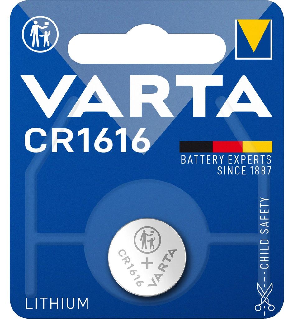 Varta -CR1616, Einwegbatterie, CR1616, Lithium, 3 V, 1 Produktbild 