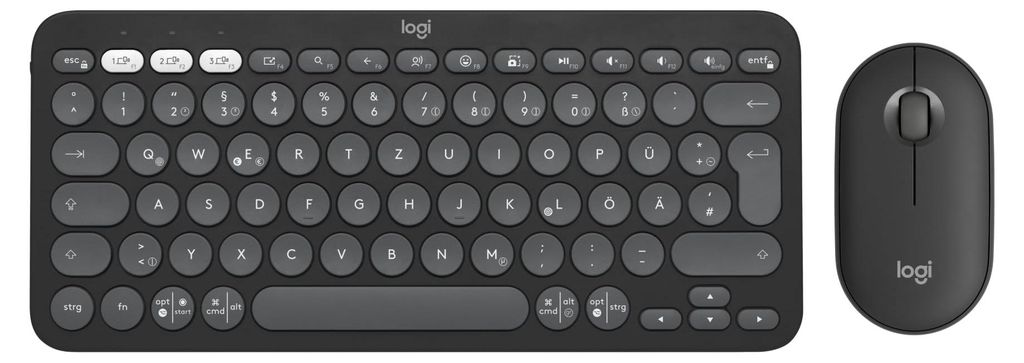 Logitech Pebble 2 Combo, Kabellos, RF Wireless + Bluetooth, Produktbild 