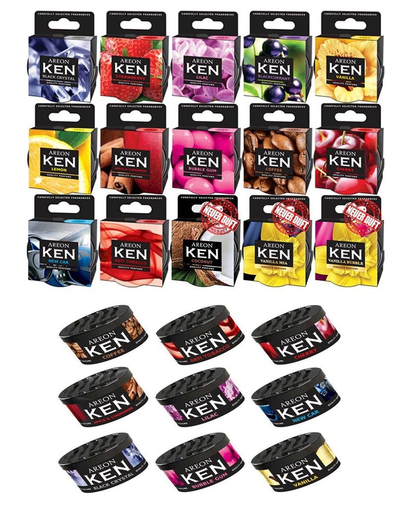 9x Original Areon KEN Auto Duftdose Duftbaum Lufterfrischer DECKEL FREIE AUSWAHL
