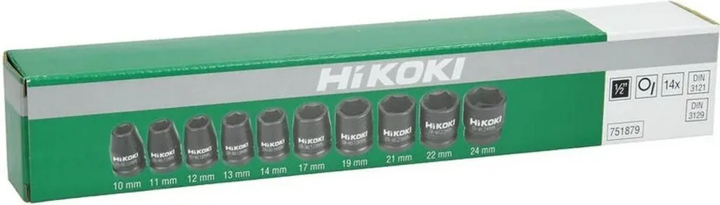 Coffret de douilles à chocs professionnelles 1/2' HIKOKI pour garage - 4