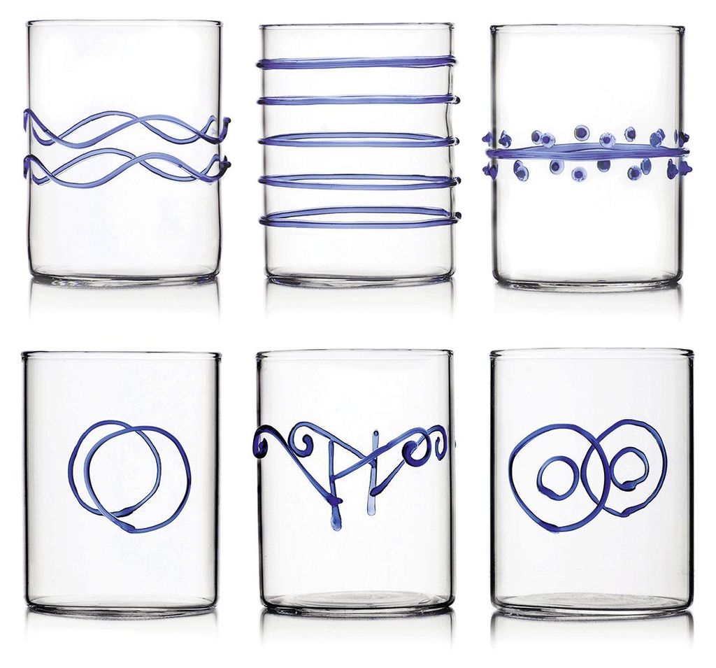 Set di 6 bicchieri DECO, colore blu Immagine del prodotto 