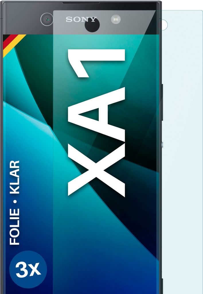 moex 3x Schutzfolie kompatibel mit Sony Xperia XA1 - Displayschutzfolie dünn Folie, Klar