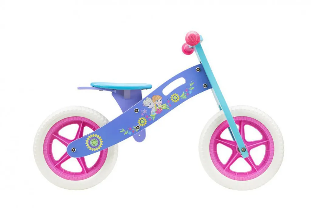 Vélo enfant bois 12 pouces Frozen avec pneus pleins increvables 28kg