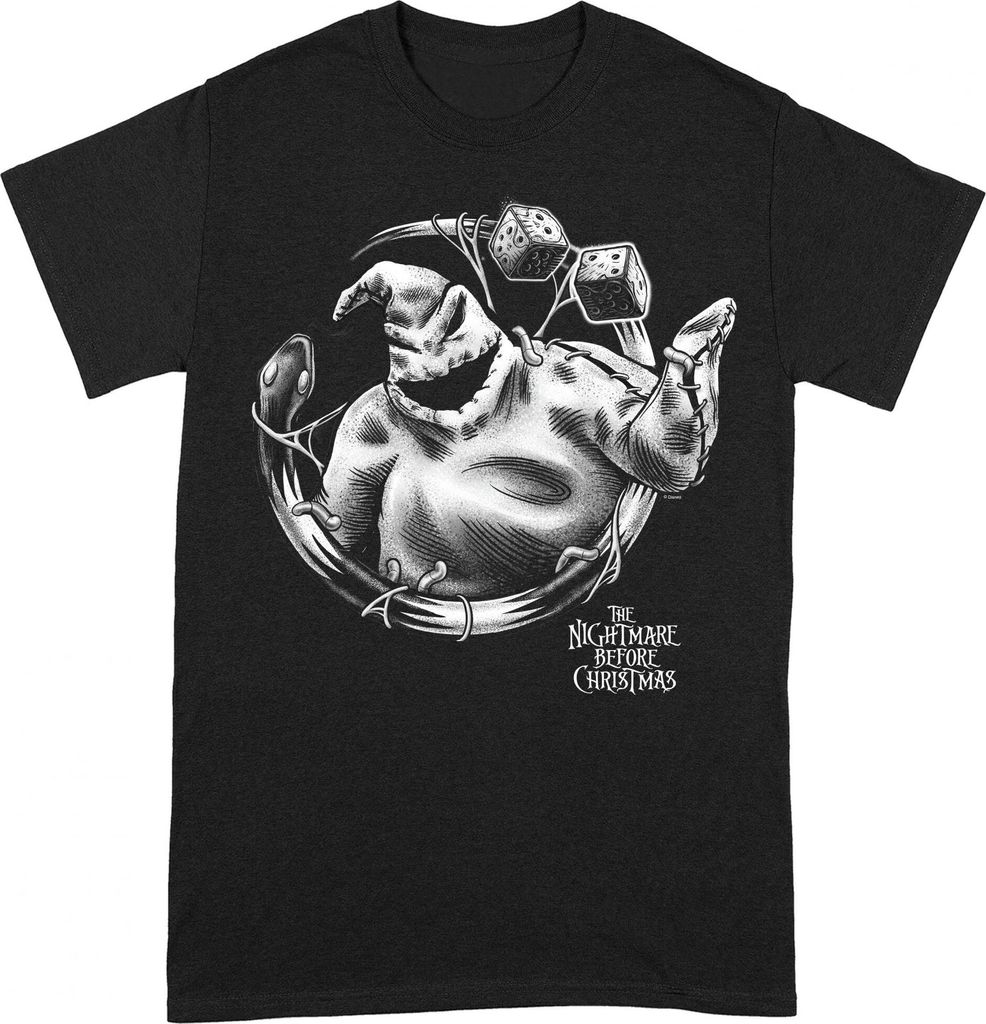 Nightmare Before Christmas - T-Shirt für Herren/Damen Uni BI286 (S) (Schwarz/Weiß)