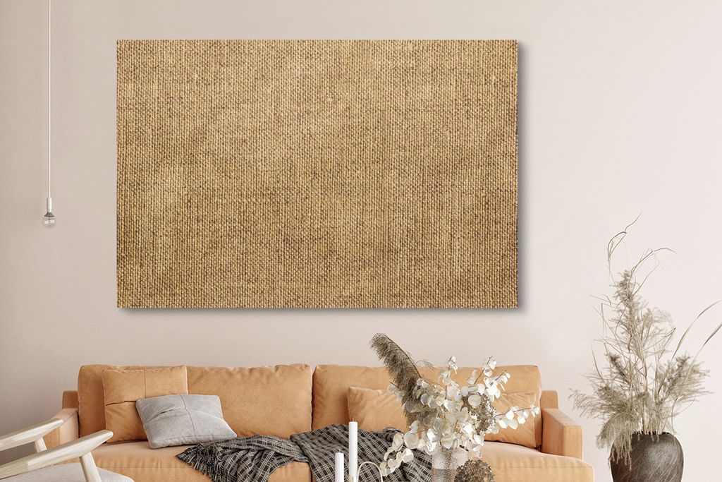 OneMillionCanvasses - Leinwandbilder - 150x100 cm, Wand - Braun - Stoff, Wandbilder Kunstdruck Wanddekoration