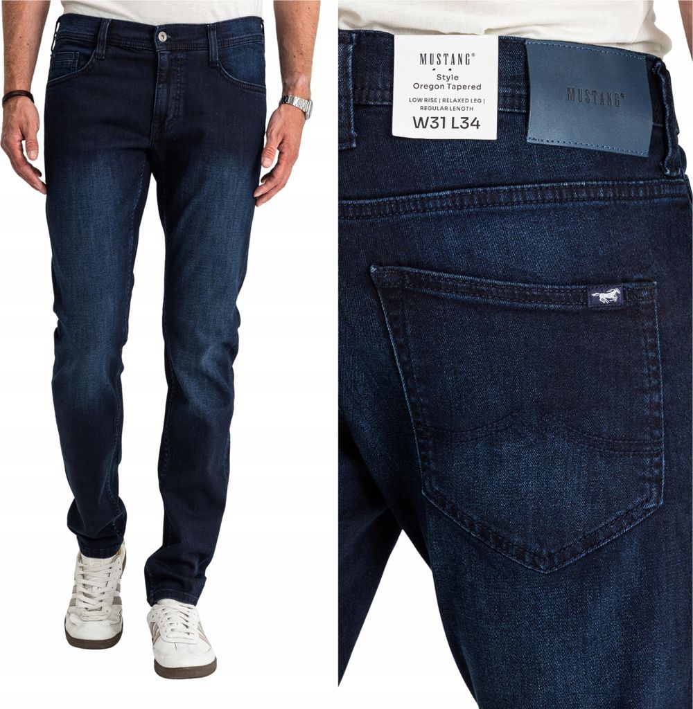 MUSTANG | Oregon Tapered | Herren-Jeans Slim Fit |, Marineblau, W35 L32