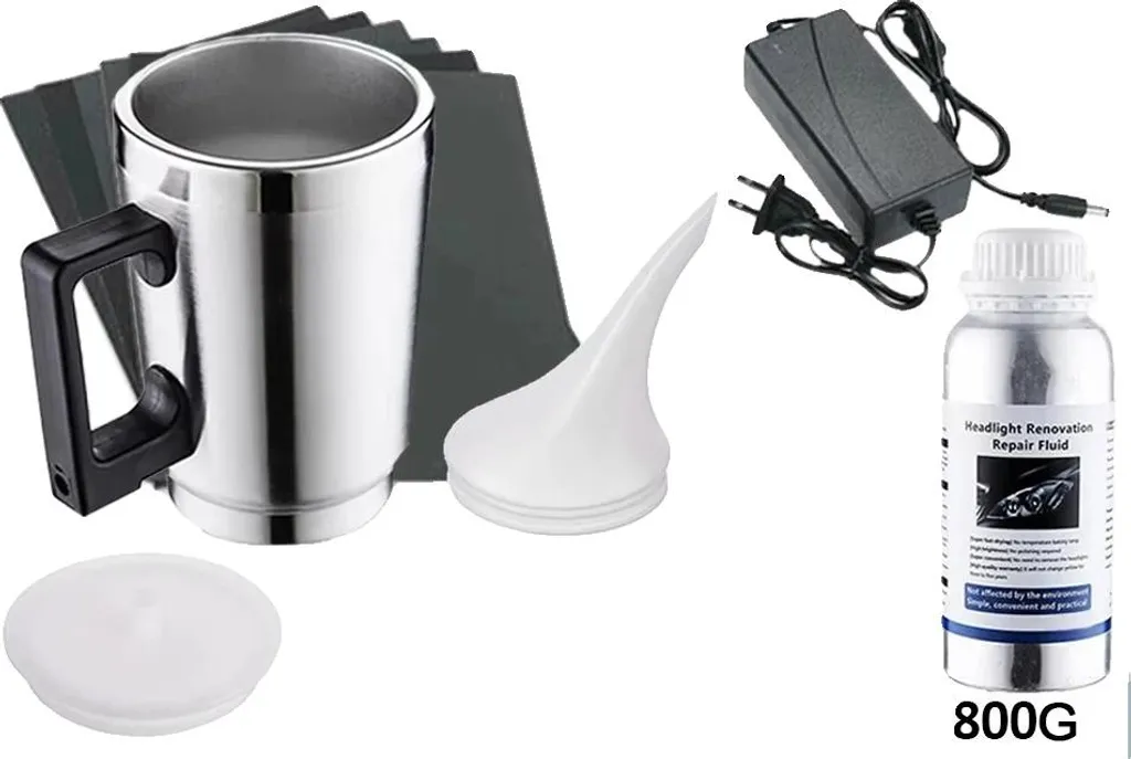 Kit polissage phares complet : gobelet chauffant et pack de rénovation