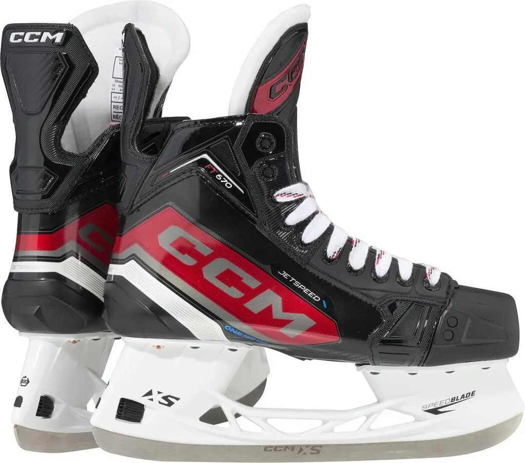 CCM JetSpeed FT670 Patins de hockey Taille 47 avec Lame Acier Inoxydable