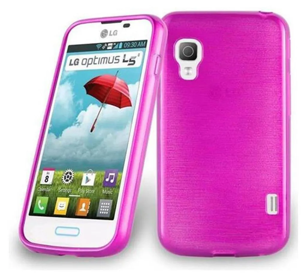 Custodia LG L5 II Dual SIM Rosa Cadorabo - Cover Silicone Antiurto