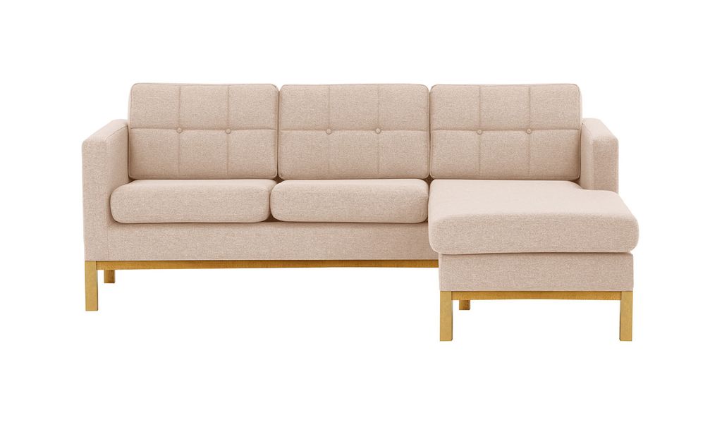 Rechtsseitiges Ecksofa Normann - puderrosa - Malmo 61