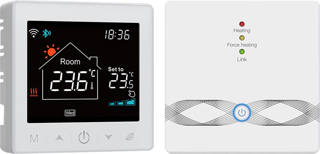 WIFI Smart Boiler Thermostat mit Empfaenger 3,5-Zoll-LCD-Display Intelligenter Thermostat mit Anwendung und Sprachsteuerung Digitaler programmierba...