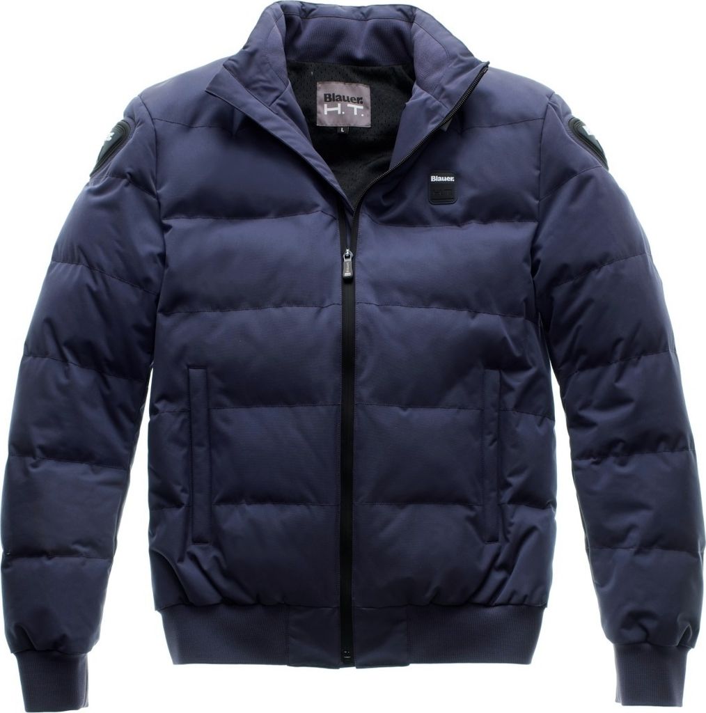 Blauer College Motorrad Textiljacke, blau, L