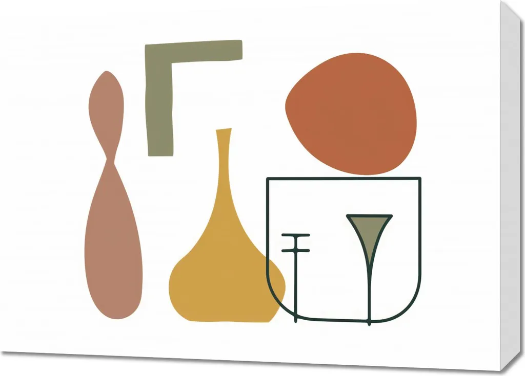Cadre Déco Cuisine Vaisselle 70 x 50 cm - Idéal pour Salle à Manger