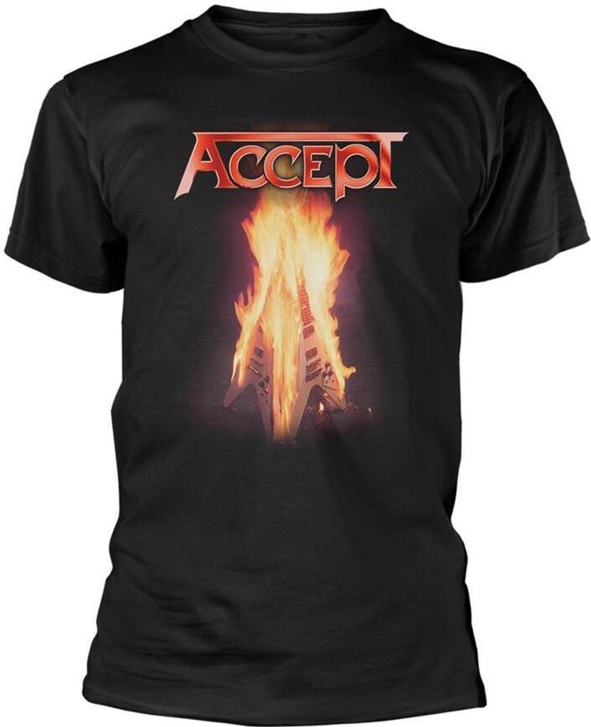 Accept - "Flying V" T-Shirt für Herren/Damen Uni PH173 (M) (Schwarz)