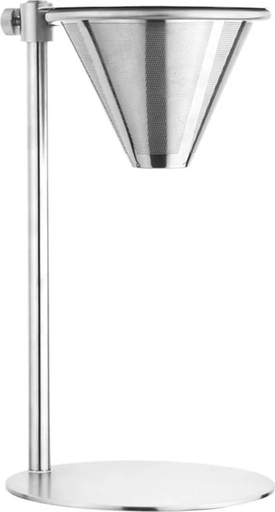 Station de café goutte à goutte manuelle Inox avec support ajustable