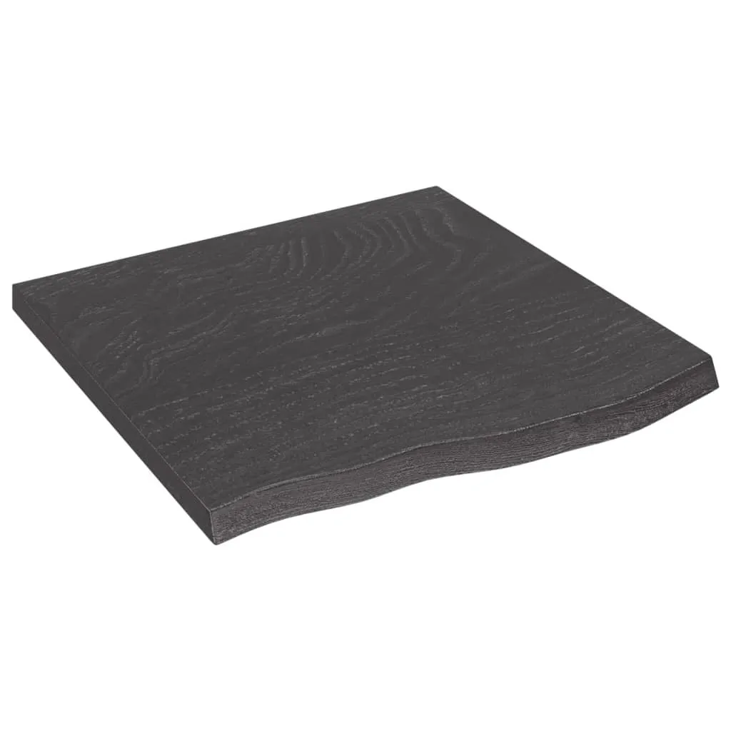 Piano Tavolo 60x60 Rovere Massiccio Marrone Scuro | Vero Legno Naturale