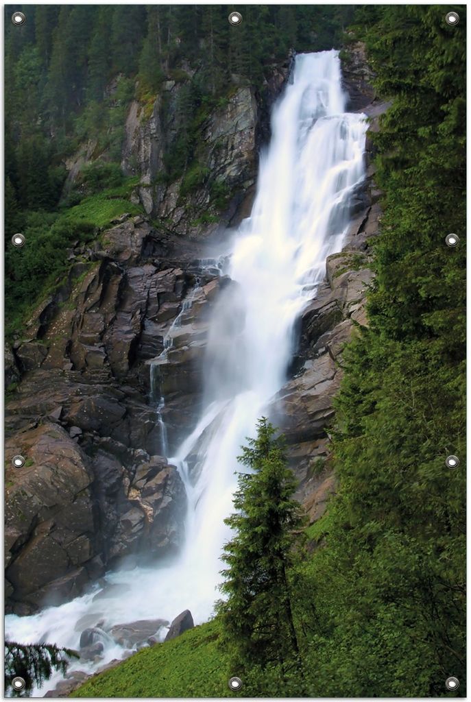 Wallario Outdoor-Poster für Garten oder Balkon, Motiv Wasserfall, in ca. 100 x 150 cm
