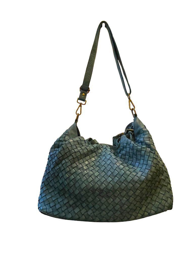 BZNA Handtasche Ronja petrol Designer Umhängetasche Shopper Produktbild 