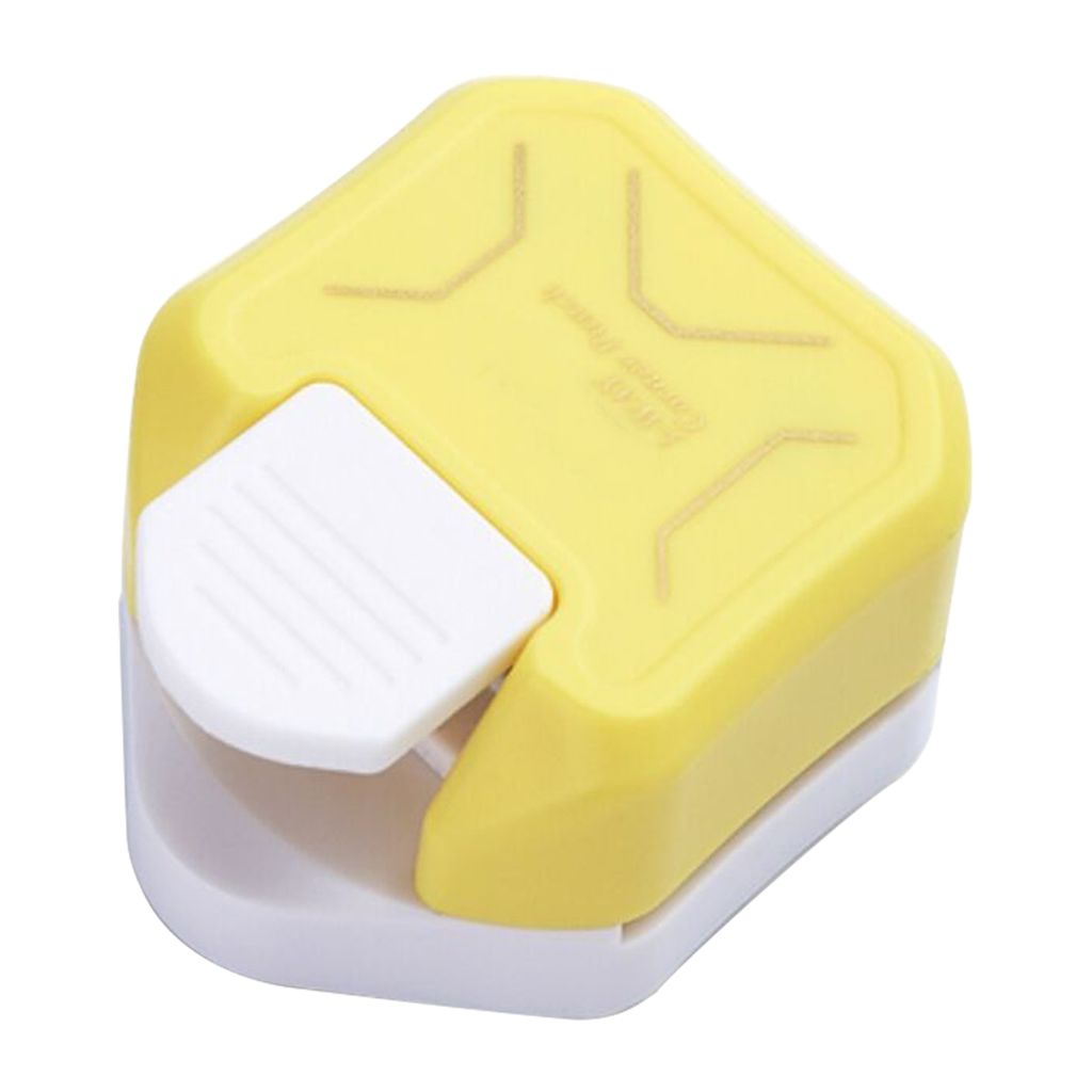 4mm 7mm 10 mm Eck Trimmer Ergonomisches Design 3-in-1-Metall Präzision Schneidemittel Runde Eckschneider-Schüler Vorräte-Gelb