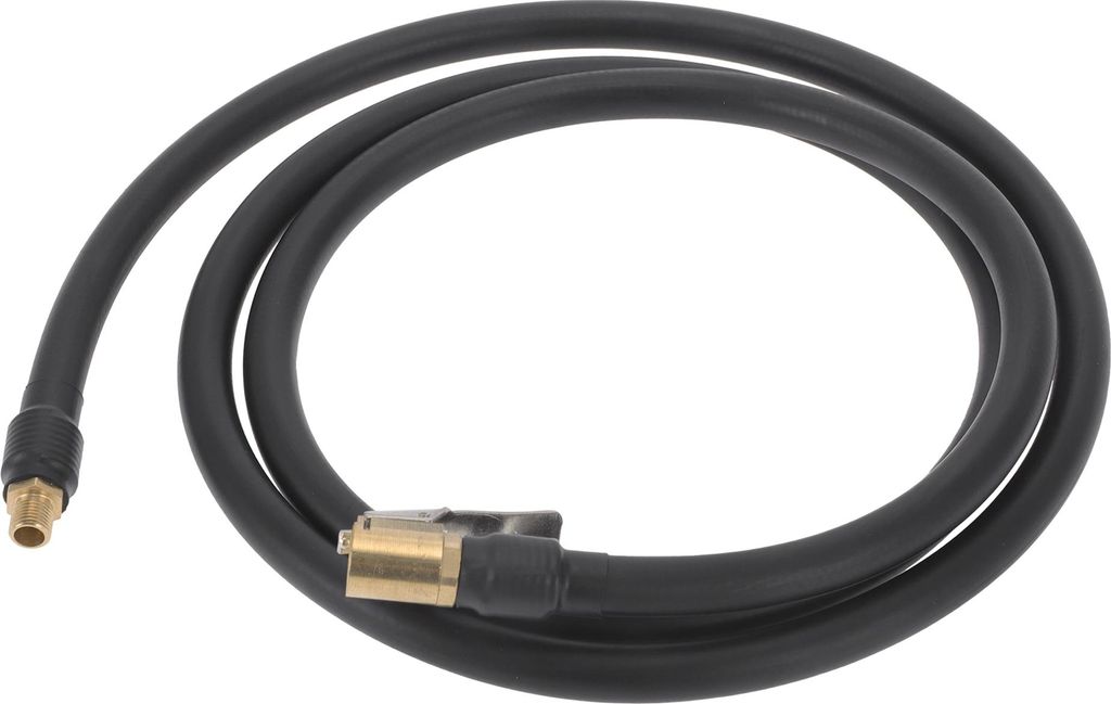 Reifenfüller-Verlängerungsschlauch Langlebig 145cm M8x0.8 12.6mm OD Luftpumpen-Verlängerungsschlauchadapter Reifenventil Gummi Schwarz 1 Stück