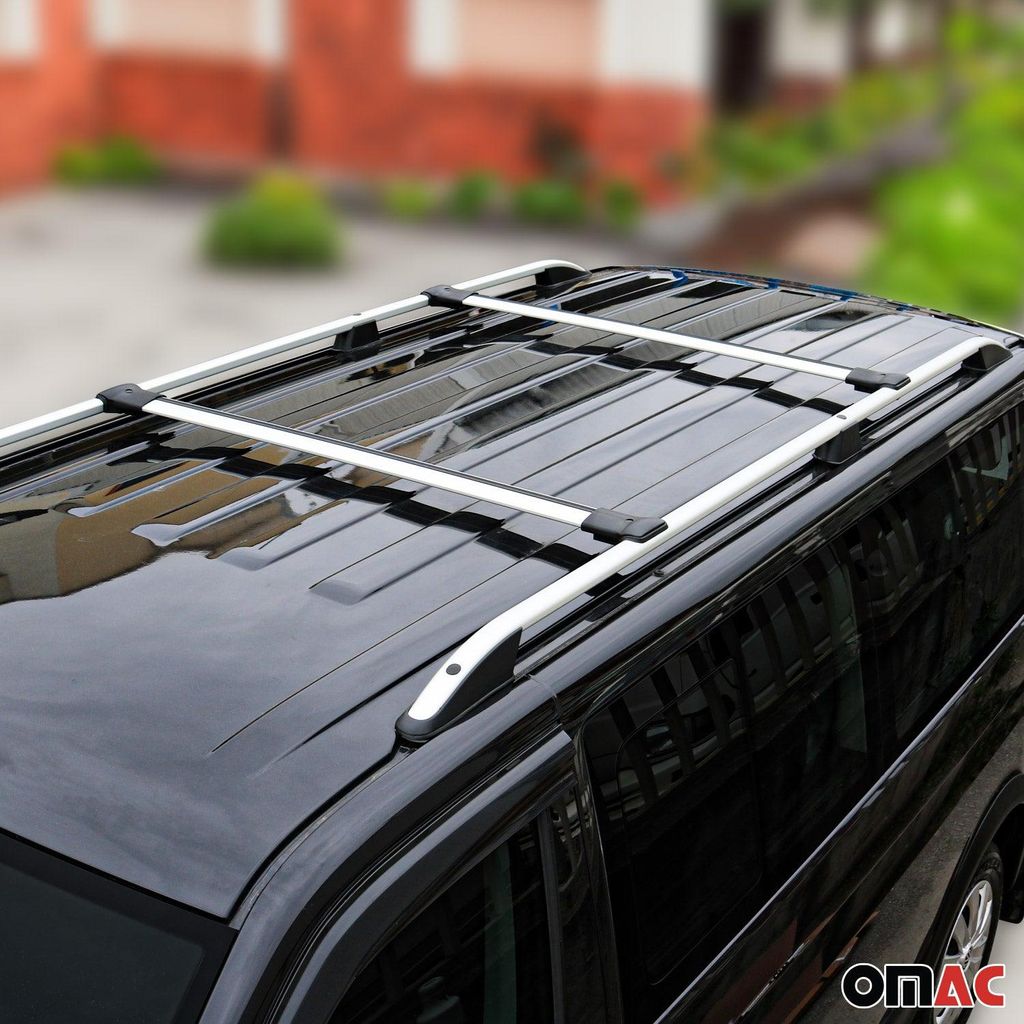 Barres De Toit Aluminium Fiat Doblo 2 (2010-2022) - 3 Barres Grises, Porte-bagages, Max 75 Kg (225 Kg Stationné)