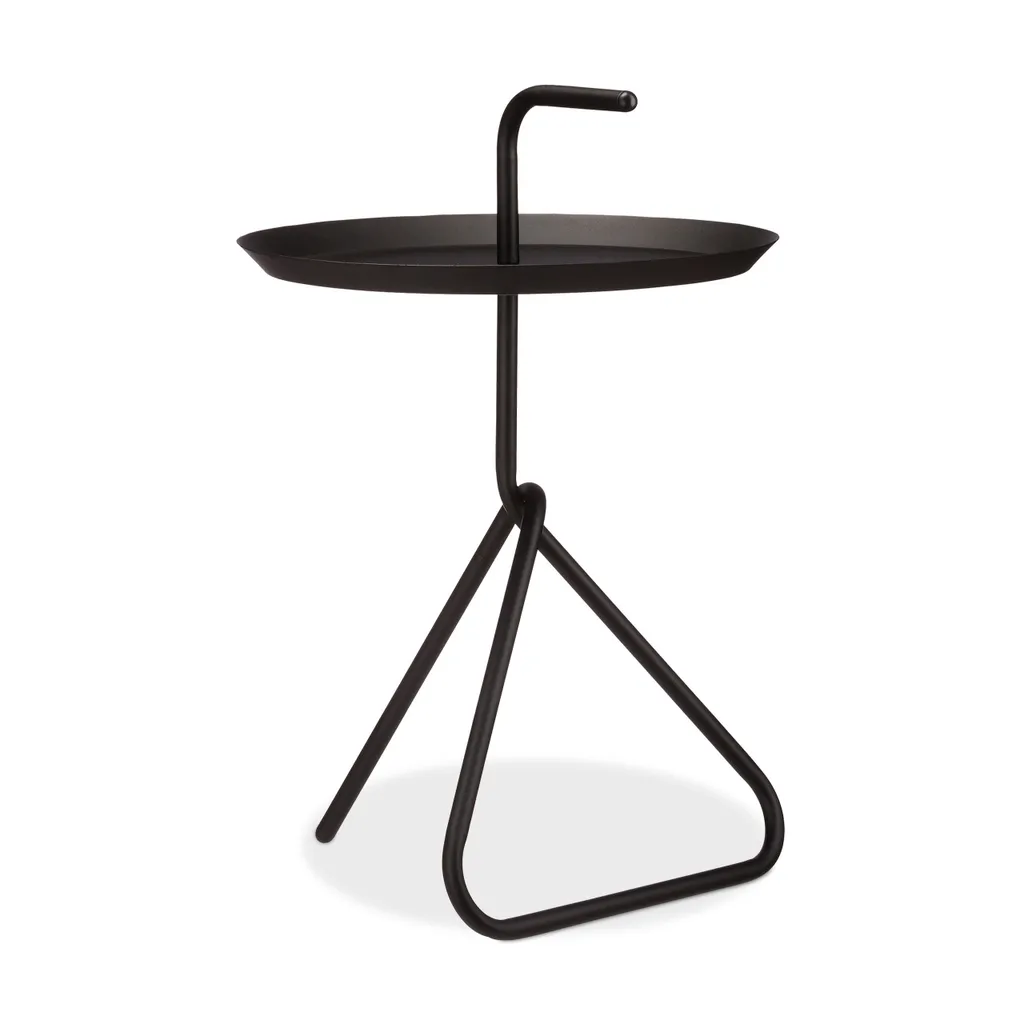 Table d'Appoint avec Poignée de Transport - Petite Table en Métal Stable