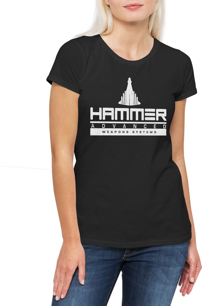 Urban Backwoods Hammer Advanced Weapons Systems, Damen T-Shirt, Farbe: Schwarz, Größe: S
