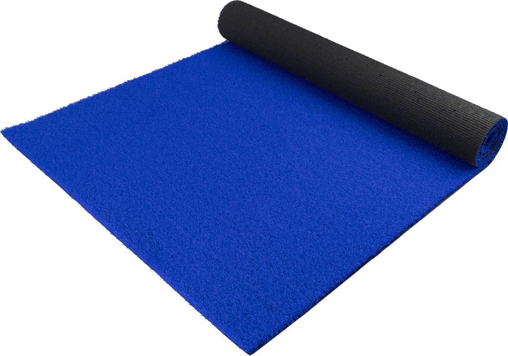 Kunstrasen COLORPLAY Blau 4,00m x 0,50m Rasenteppich für Balkon und Bootsbelag