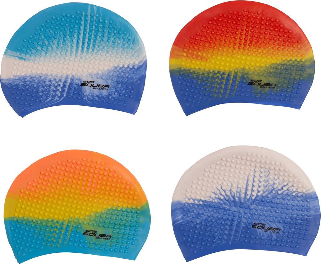 Badekappe Mehrfarbig Silikon Squba Bubble Mehrfarbig