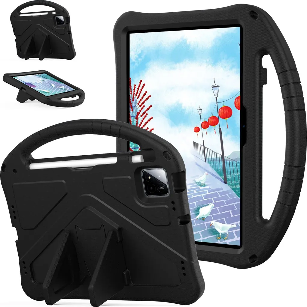 Cover Bambini Xiaomi Pad 7 Pro Anti-Caduta in Gomma EVA Leggera Nera