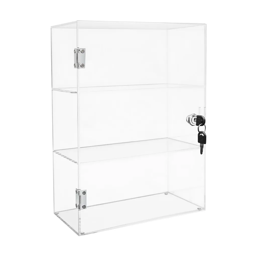 Boîte de rangement sécurisée en acrylique pour figurines et bijoux