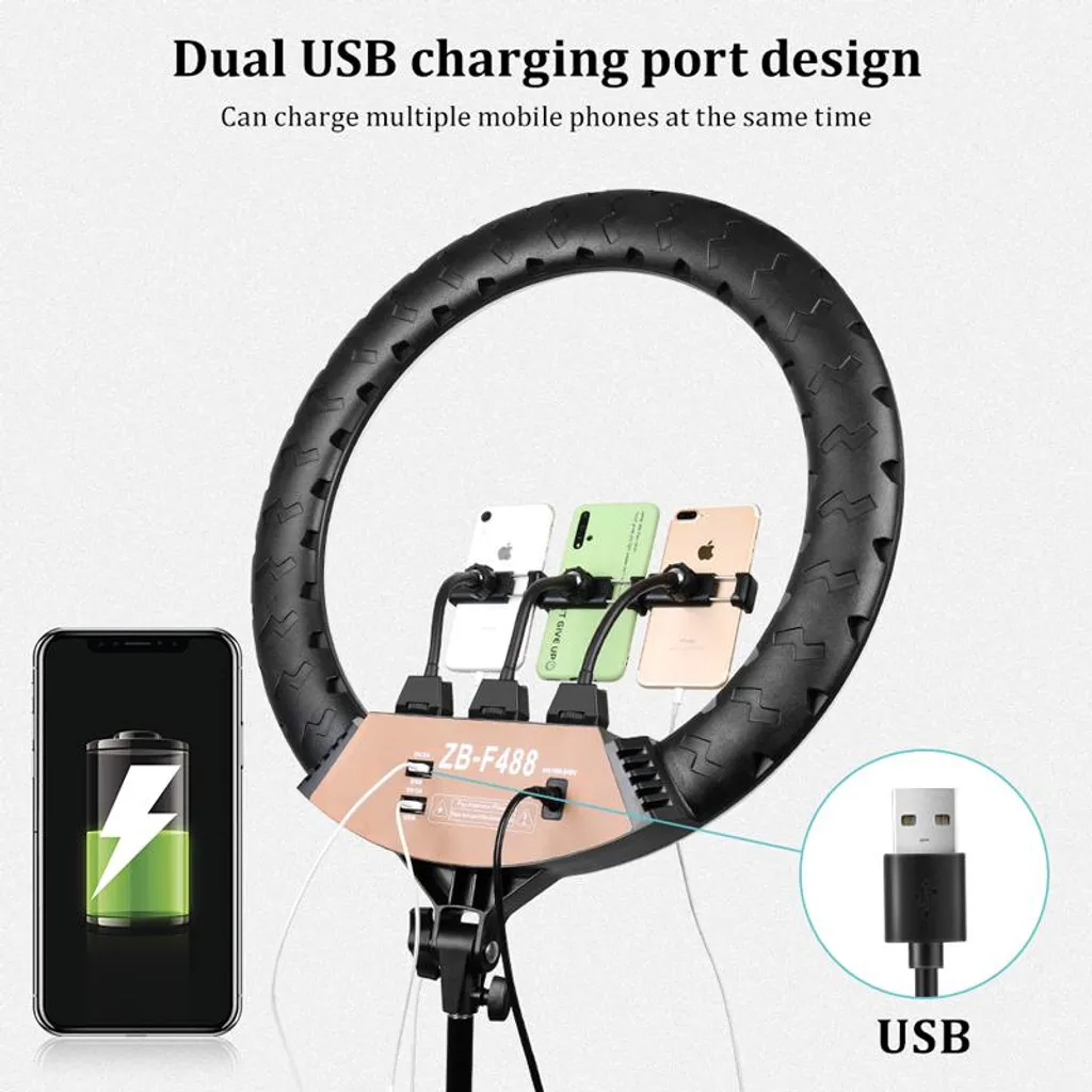 Ring Light LED 22 pouces kit complet pour éclairage studio et vidéo