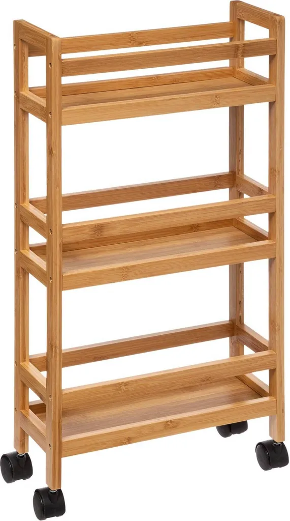 Carrello Salvaspazio 5five 174521 Bambù - Organizer 3 Ripiani 74.5cm