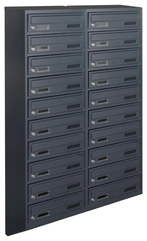 Cassette postali condominiali GDS antracite RAL 7016, 20 Immagine del prodotto 
