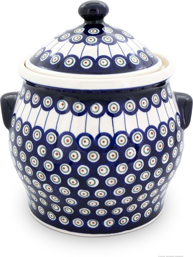 Bunzlauer Keramik 5L Kartoffeltopf mit Deckel & Belüftung – Vorratsdose für Zwiebeln, Brot, Nachbildung 8