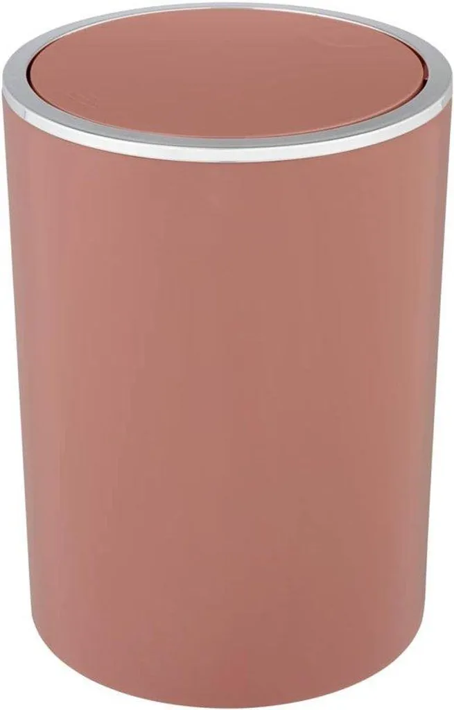 Couvercle en plastique 5L vieux rose pour cuvette de WC et salle de bain